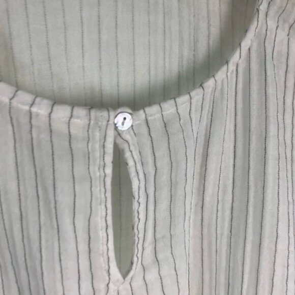 Eileen Fisher white pin stripe top womens xl - Picture 4 of 5